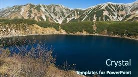  Presentation with route - Amazing slides having beautiful landscape in tateyama alpine route backdrop and a navy blue colored foreground