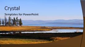  Presentation with beautiful spanish landscape costa blanca - PPT theme consisting of beautiful landscape in yellowstone national background and a light blue colored foreground