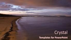  Presentation with sea - Presentation design having beautiful-landscape-of-baltic-sea background and a tawny brown colored foreground