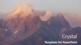  Presentation with mountains - Amazing slide set having beautiful-landscape-of-fann-mountains backdrop and a dark gray colored foreground