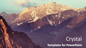  Presentation with landscape - PPT layouts with beautiful-landscape-of-fann-mountains background and a tawny brown colored foreground