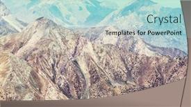  Presentation with mountains - Colorful PPT theme enhanced with beautiful-landscape-of-fanns-mountains backdrop and a mint green colored foreground