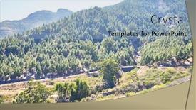  Presentation with beautiful-green - Slide set featuring beautiful-landscape-of-green-trees background and a light blue colored foreground