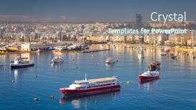  Presentation with malta - Cool new presentation with beautiful-landscape-of-harbour backdrop and a ocean colored foreground
