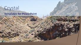  Presentation with beautiful nature - Beautiful presentation design featuring beautiful-landscape-of-nature backdrop and a sky blue colored foreground