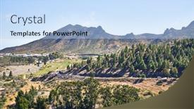  Presentation with beautiful nature - Colorful presentation enhanced with beautiful-landscape-of-nature backdrop and a light blue colored foreground