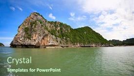  Presentation with landscape - Colorful theme enhanced with beautiful-landscape-of-sam-roy backdrop and a tawny brown colored foreground