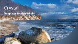  Presentation with cliff - Presentation consisting of beautiful-landscape-of-the-cliff background and a teal colored foreground