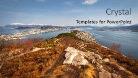  Presentation with beautiful spanish landscape costa blanca - Cool new slide set with beautiful-landscape-of-the-norwegian backdrop and a light blue colored foreground