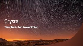  Presentation with night stars - Audience pleasing presentation theme consisting of beautiful-landscape-of-the-starry backdrop and a tawny brown colored foreground