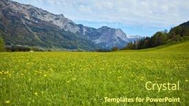 Presentation with beautiful houses - PPT layouts having beautiful-landscape-of-valley background and a tawny brown colored foreground