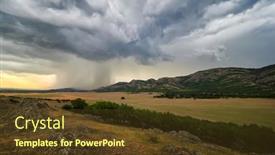 Presentation with weather - Theme having beautiful-landscape-on-stormy-weather background and a tawny brown colored foreground