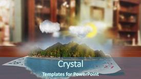  Presentation with beautiful spanish landscape costa blanca - Audience pleasing PPT theme consisting of beautiful landscape on the table backdrop and a  colored foreground