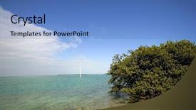  Presentation with west - PPT theme consisting of beautiful landscape on the way to key west background and a teal colored foreground