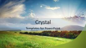  Presentation with beautiful nature - Audience pleasing slides consisting of beautiful landscape panorama nature composition backdrop and a light blue colored foreground