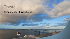  Presentation with denmark - Slide deck consisting of beautiful-landscape-sea-and-sky background and a soft green colored foreground