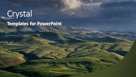  Presentation with russia - Slides enhanced with beautiful-landscape-with-hills background and a ocean colored foreground