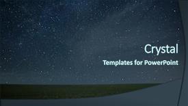  Presentation with starry night - Colorful presentation theme enhanced with beautiful landscape with meadow backdrop and a tawny brown colored foreground