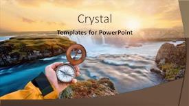  Presentation with compass - Theme enhanced with beautiful-landscape-with-old-compass background and a lemonade colored foreground