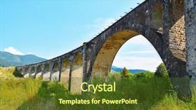  Presentation with brown old fashioned landscape - PPT layouts enhanced with beautiful landscape with old railway background and a tawny brown colored foreground