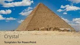  Presentation with egypt pyramid - Presentation theme enhanced with beautiful-landscape-with-the-great background and a coral colored foreground