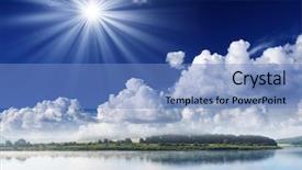  Presentation with beautiful spanish landscape costa blanca - Slide deck with beautiful landscape with the river background and a  colored foreground