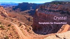  Presentation with beautiful landscapes - Cool new PPT theme with beautiful-landscapes-in-canyonlands-national backdrop and a tawny brown colored foreground