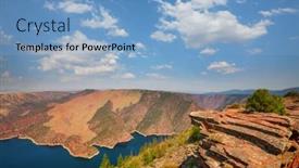  Presentation with recreation - PPT layouts featuring beautiful-landscapes-in-flaming-gorge background and a light blue colored foreground