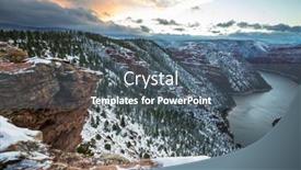  Presentation with recreation - Presentation featuring beautiful-landscapes-in-flaming-gorge background and a ocean colored foreground