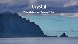  Presentation with beautiful landscapes - Audience pleasing theme consisting of beautiful landscapes in oahu island backdrop and a  colored foreground