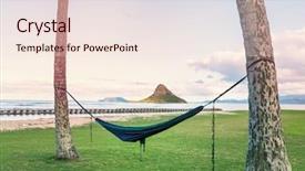  Presentation with beautiful landscapes - PPT theme enhanced with beautiful landscapes in oahu island background and a lemonade colored foreground