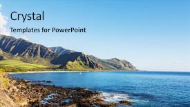  Presentation with beautiful spanish landscape costa blanca - Theme having beautiful landscapes in oahu island background and a light blue colored foreground