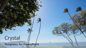  Presentation with beautiful spanish landscape costa blanca - Slide deck featuring beautiful landscapes in oahu island background and a light blue colored foreground