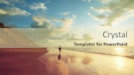  Presentation with inspiring - Presentation design with beautiful-landscapes-it-the-ocean background and a soft green colored foreground