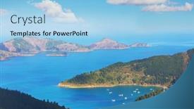  Presentation with inspiring - Colorful presentation theme enhanced with beautiful-landscapes-it-the-ocean backdrop and a light blue colored foreground