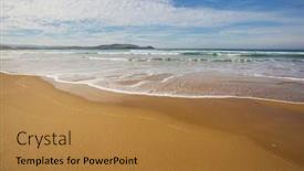  Presentation with inspiring - Presentation design consisting of beautiful-landscapes-it-the-ocean background and a gold colored foreground