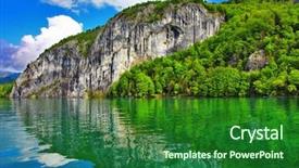  Presentation with beautiful landscapes - Colorful PPT layouts enhanced with beautiful landscapes of austrian lakes - st wolfgang backdrop and a forest green colored foreground