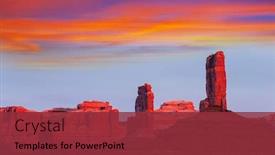  Presentation with beautiful landscapes - Cool new slides with beautiful-landscapes-of-the-american backdrop and a tawny brown colored foreground