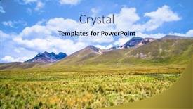  Presentation with beautiful landscapes - Cool new slide deck with beautiful-landscapes-on-the-road backdrop and a light blue colored foreground