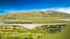  Presentation with beautiful landscapes - Amazing slide deck having beautiful-landscapes-on-the-road backdrop and a yellow colored foreground