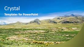  Presentation with beautiful landscapes - Cool new slides with beautiful-landscapes-on-the-road backdrop and a teal colored foreground