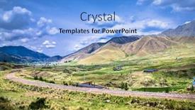  Presentation with america - Presentation theme featuring beautiful-landscapes-on-the-road background and a light blue colored foreground