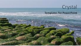  Presentation with beautiful green - Amazing presentation design having beautiful-laomei-green-reef backdrop and a light blue colored foreground