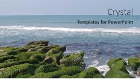  Presentation with beautiful green - Slide set consisting of beautiful-laomei-green-reef background and a light blue colored foreground