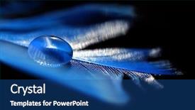  Presentation with dew drop - Beautiful presentation design featuring beautiful large water dew drop backdrop and a ocean colored foreground