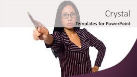  Presentation with latin america cinema - Colorful theme enhanced with beautiful latin female isolated on white backdrop and a light gray colored foreground