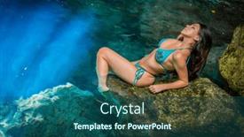  Presentation with water - Slides consisting of beautiful-latin-model-enjoys background and a ocean colored foreground