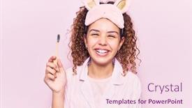  Presentation with pajama - Theme enhanced with beautiful-latin-teenager-wearing-pajama background and a pink colored foreground