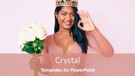  Presentation with princess - Amazing PPT layouts having beautiful-latin-young-woman backdrop and a coral colored foreground