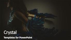  Presentation with latina - Slide set with beautiful latina woman in blue background and a dark gray colored foreground